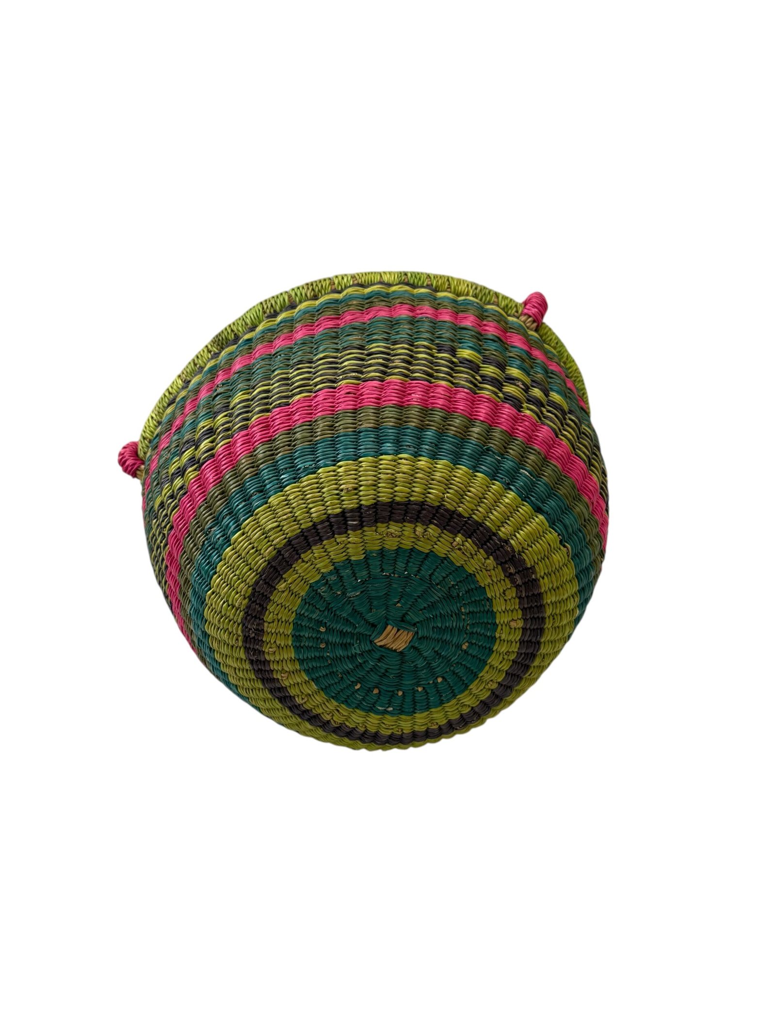 A picture showing the bottom of a basket