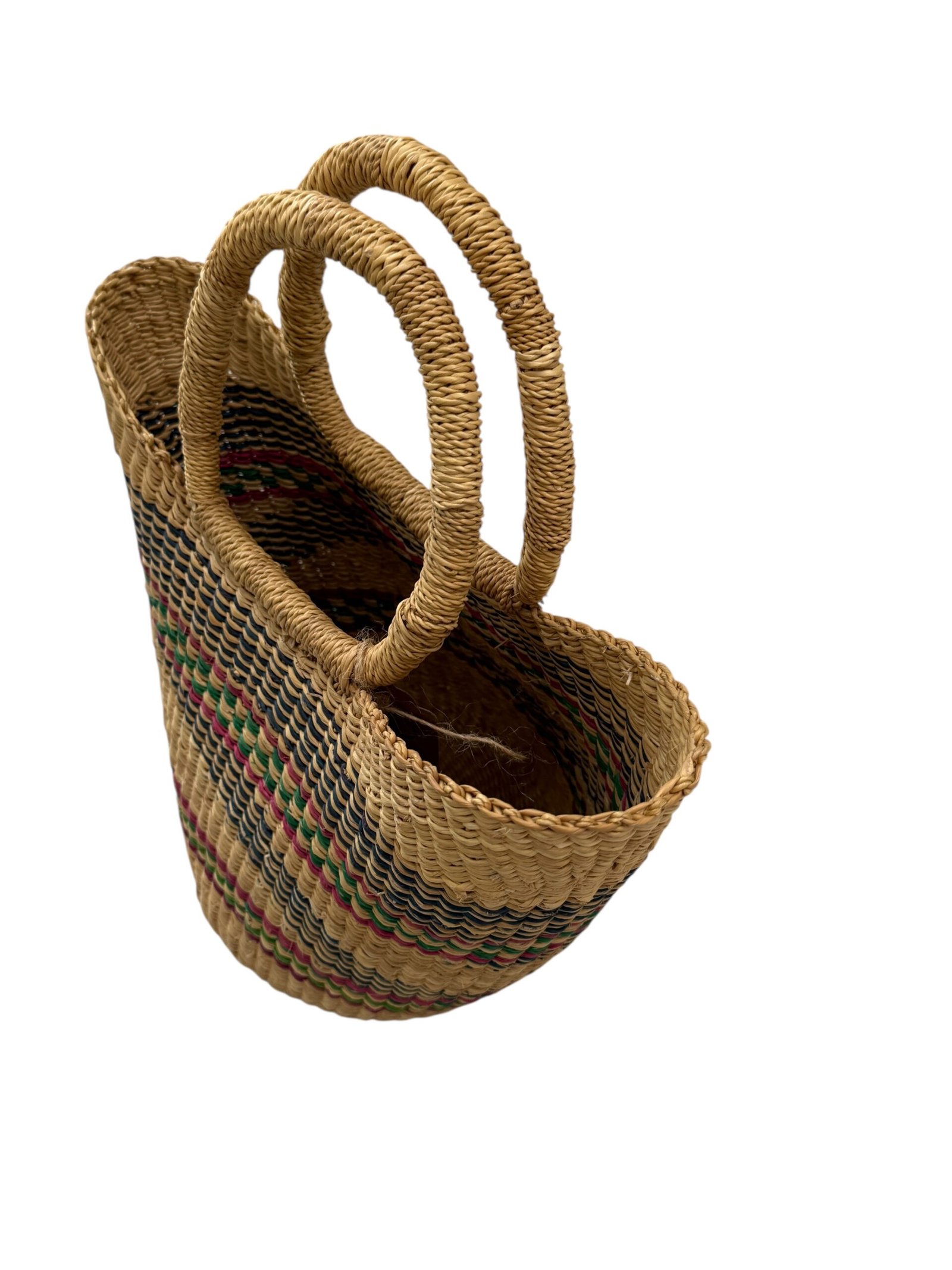 Shopping basket style, all natural elephant grass